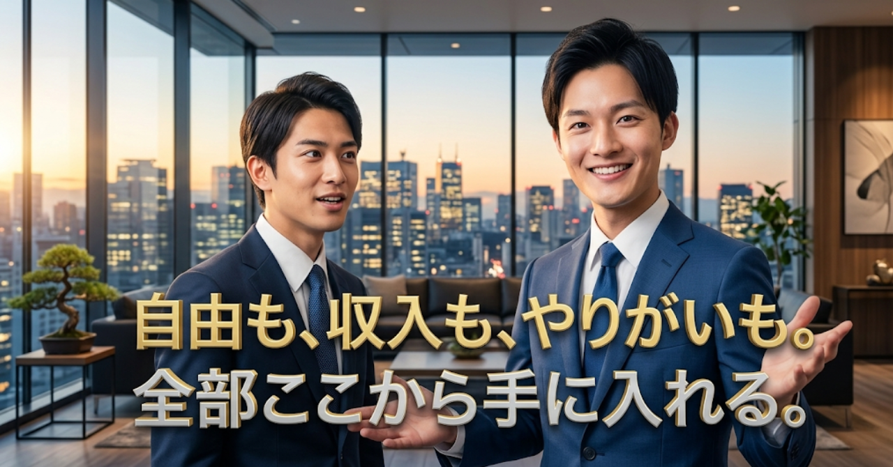 自由も、収入も、やりがいも。全部ここから手に入れる。